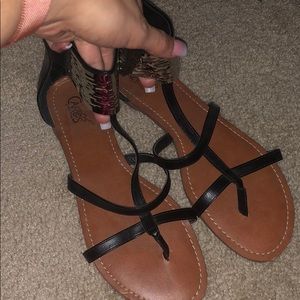 Carlos Santana Black sandals